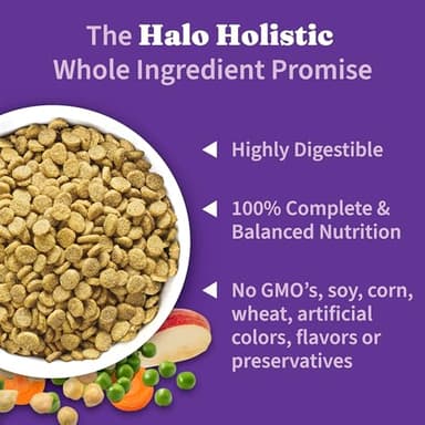Halo Holistic Adult Dog Vegan Plant-Based Recipe with Superfoods 3.5 lb Bag - Image 5