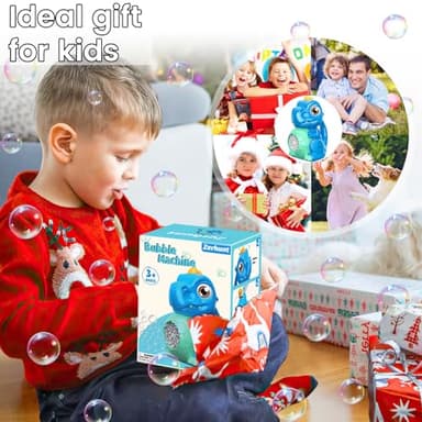 Dinosaur Bubble Machine Toys for Toddlers: Battery-Operated Bubble Maker with Bubble Solution for Kids - Perfect for Outdoor Parties, Yard Fun - Idea Kids Gift for Easter Christmas Birthday - Image 6