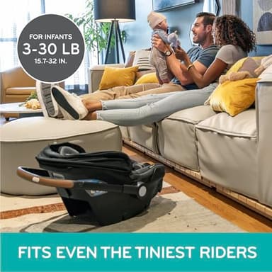 Evenflo Shyft DualRide Infant Car Seat Stroller Combo with Carryall Storage (Boone Gray) - Image 2
