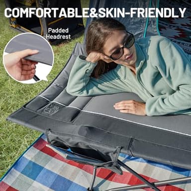 Timber Ridge Extra Wide Heavy Duty Camping Cot for Adult, Easy Set Up Oversized Sleeping Cot with Carry Bag for Camping, Travel and Outdoors, Support up to 450lbs - Image 5
