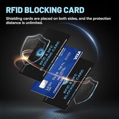 ZGAGFZ 6PCS RFID Blocking Cards Premium Contactless NFC Debit Credit Card Passport Protector Blocker Set for Men & Women, Smart Slim Design Perfectly fits in Wallet and Purse - Image 3