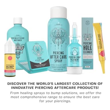 BASE LABORATORIES Piercing Aftercare Spray 4oz | Saline Spray for Piercings | Ear Piercing Cleaner Spray | Saline Solution for Piercings | Piercing & Keloid Bump Removal for Ears, Belly Nose Piercings - Image 9