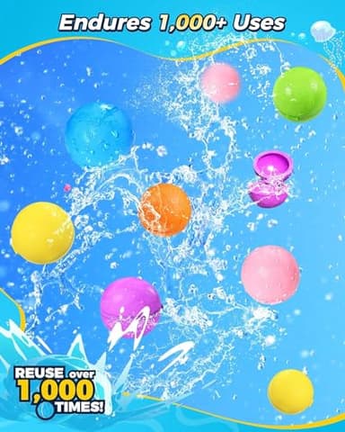 SOPPYCID Magnetic Reusable Water Balloons for Kids, Refillable Water Balls Quick Fill for Pool, Outdoor Games for Beach, Summer Toys for Kids 4-10 (10Pack) - Image 2