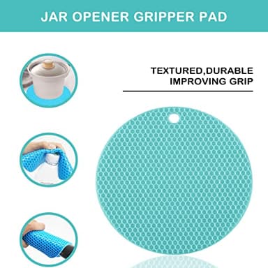 Jar Opener for Weak Hands, Seniors with Arthritis, 5 in 1 Multi Function Bottle Opener Lid Opener For Arthritic Hands with Non Slip Rubber Jar opener Gripper Pad - Image 5