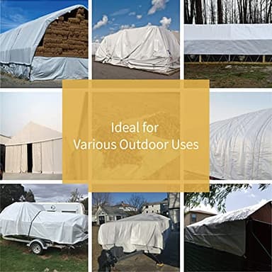 GUARD SHIELD White Tarps Heavy Duty Waterproof 10x12 Feet Large Thick Tarp Cover 12mil - Image 6