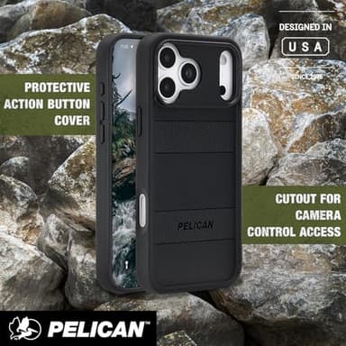 Pelican Protector iPhone 17 Pro Case [Compatible with MagSafe] Rugged Magnetic Phone Case with 16ft Military-Grade Drop Protection - Heavy Duty Phone Cover for iPhone 17 Pro - Black - Image 5