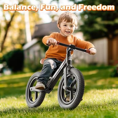 Ridego 14 Inch Balance Bike for Kids 2-6 Year Old,Lightweight Kids Bike with Adjustable Seat, Push Bicycle with Air Rubber Tires，Ride-on Toys Birthday Gift - Image 8