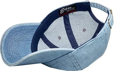 KB-LOW MDM Classic Cotton Dad Hat Adjustable Plain Cap. Polo Style Low Profile (Unstructured) (Classic) Medium Denim Adjustable - Image 6