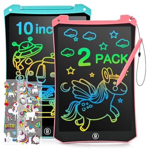 LCD Writing Tablet, 2 Pack Toddler Kids Toys, 10 Inch Doodle Board Drawing Pad, Travel Essentials Kids Games, Back to School Supplies Toys Birthday Gifts for Girls Boys Age 3-8 - Image 1