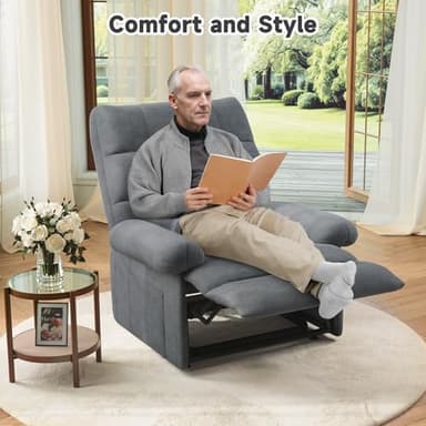 Welzona Power Lift Recliner Chair for Elderly, Triple Motor Lift Chair with Infinite Position, Electric Stand Assist for Seniors, Single Sofa with Side Pockets for Living Room, Gray - Image 8