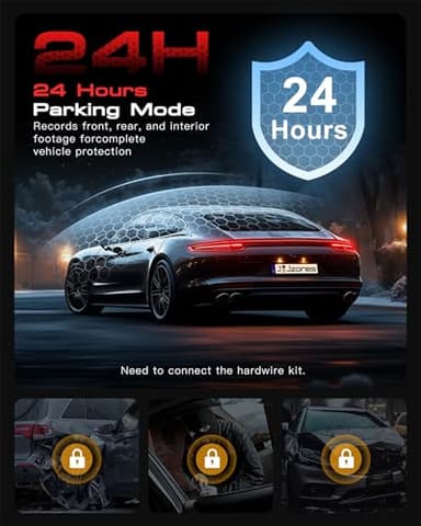 3 Channel 4K Dash Cam, Dash Camera for Cars with STARVIS 2 HDR Night Vision, 4K+1080P+1080P Front Inside and Rear Triple Car Camera, GPS, 24H Parking Mode, Free 64GB Card - Image 7