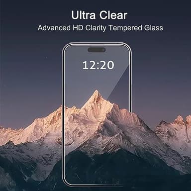 Ailun Screen Protector for iPhone 16 / iPhone 15 / iPhone 15 Pro [6.1 Inch] Display 3 Pack Tempered Glass, Dynamic Island Compatible, Case Friendly [Not for iPhone 16 Pro 6.3 Inch]. - Image 4