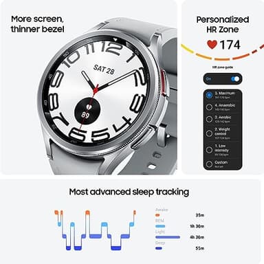 Samsung Galaxy Watch 6 Classic 47mm Bluetooth Smartwatch, Rotating Bezel, Fitness Tracker, Personalized HR Zones, Advanced Sleep Coaching, Heart Monitor, BIA Sensor, Health Insights, US Version, Black - Image 2