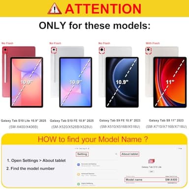 Fintie Hybrid Slim Case for Samsung Galaxy Tab S10 Lite/ S10 FE/ S9 FE 10.9 Inch/Tab S9 11 Inch with S Pen Holder, Shockproof Cover with Clear Transparent Back Shell, Auto Wake/Sleep, Ocean Marble - Image 2