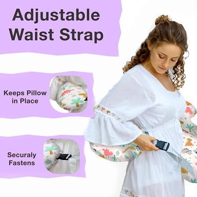 PILLANI Nursing Pillow for Breastfeeding, Breast Feeding Must Haves, New Mommy Essentials, Brest Feeding Pillow for Mom & Baby, Removable Cotton Cover, Adjustable Waist Strap, Breastfeeding Pillows - Image 6