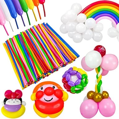 Long Balloons Animals, Thickening 260 Balloons for Tying Balloon Arch, Twisting Latex Magic Modeling Skinny Birthday for Kid‘s Party Wedding Decoartion 100pcs (Color) - Image 1