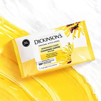 Dickinson's Original Witch Hazel Refreshingly Clean Cleansing Cloths with Aloe, 4 Pack, 25 Cloths per Pack - Image 5