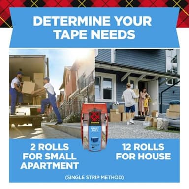Scotch Heavy Duty Shipping Packing Tape, Clear, Packing Tape for Moving Boxes and Packaging Supplies, 1.88 in. x 22.2 yd., 6 Roll Dispensers, Moving Supplies - Image 6