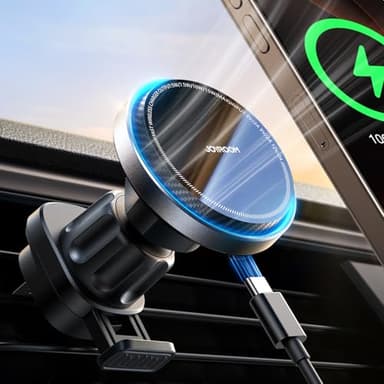 JOYROOM for MagSafe Car Mount Charger, [Fan Cooling] 15W Fast Wireless Car Charger Mount, iPhone Magnetic Car Phone Holder Fit iPhone 16Pro Max Plus Mini/15/14/13/12 - Image 1