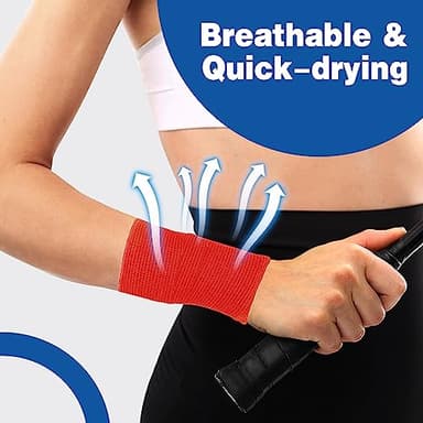 AZEN 40 Pack Self Adhesive Bandage Wrap, 2" X 5 Yards Elastic Cohesive Bandage Wrap, Color Athletic Tape, Vet Wrap, Ankle Tape, Tattoo Grip Tape Wrap - Image 5