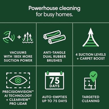 iRobot Roomba Max 705 Vac Robot Vacuum + AutoEmpty Dock - Extreme Power-Lifting Suction, Anti-Tangle Dual Rubber Brushes, Self-Empties, Recognizes and Avoids Obstacles, LiDAR Navigation - Image 3