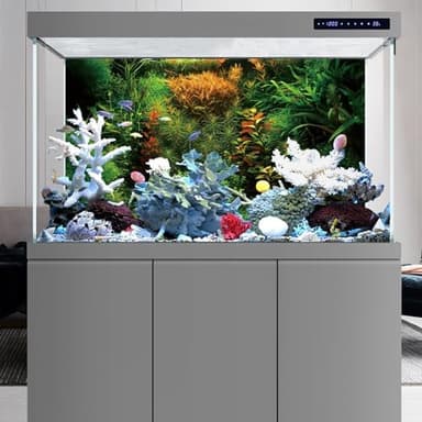 AWERT 24x12 inches Aquarium Background Seagrass Aquarium Background Aquatic Plant River Bed & Lake Fish Tank Background Vinyl Background - Image 5