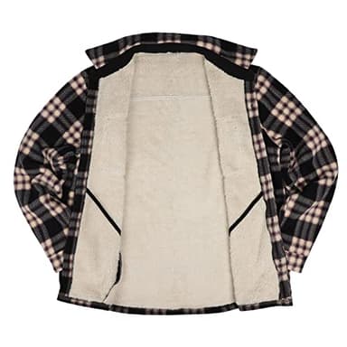 Yasumond Mens Big and Tall Jackets Heavy Sherpa Lined Zip Up Soft Warm Winter Outwears - Image 6