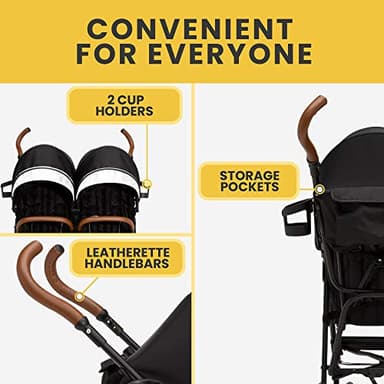 Jeep PowerGlyde Plus Side x Side Double Stroller by Delta Children, Black - Image 4