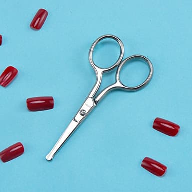 LIVINGO Premium Manicure Rounded Tip Scissors Multi-purpose Stainless Steel Cuticle Pedicure Beauty Grooming Kit for Nail, Eyebrow, Eyelash, Dry Skin, Nose Hair 3.5 inch - Image 9