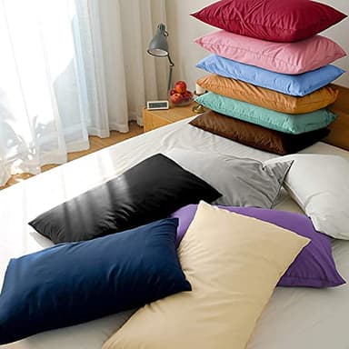 FLXXIE 2 Pack Microfiber King Pillow Cases, 1800 Super Soft Pillowcases with Envelope Closure, Wrinkle, Fade and Stain Resistant Pillow Covers, 20x36, Sky Blue - Image 4