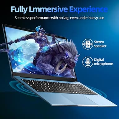 Naclud 15.6 Inch Laptop Computer, Celeron N5095A Processor, Win 11 Laptop, DDR4 12GB SSD 512GB, 1920x1080 FHD Display, USB 3.2, 7000mAh, BT5.0, Type-C, Traditional Laptops for Business Student - Image 9