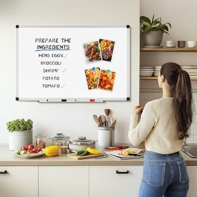 DUMOS Magnetic White Board, 36 X 24 Inches Dry Erase Board for Home Office School,Sliver Reinforced Aluminum Frame - Image 3