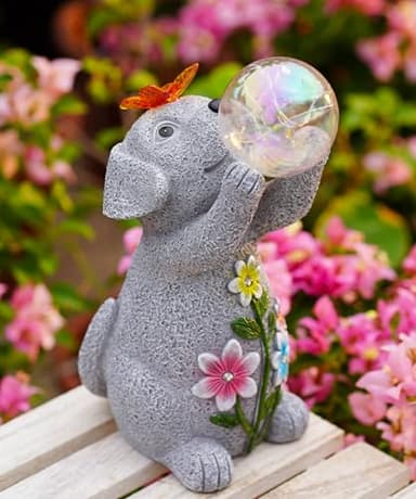 Acgarten Solar Dog Garden Statue Decor: Outdoor Sculpture Art Ornament for Porch Patio Balcony Yard Lawn - Unique Birthday Gift for Women Mom Grandma - Image 7