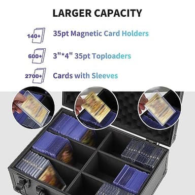 HZGXQN Toploader Storage Box for 3" x 4" 35pt Rigid Card, Top Loader Card Storage Hard Case, Sports Card Storage Boxes for Trading Cards, Top Loaders Holder (Holds 600+ Toploaders) - Image 2