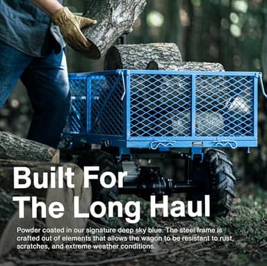 Landworks AGM Electric Utility Cart - 500W Lead-Acid Battery-Powered Power Wagon, 500 lbs Load Capacity & 1000 lbs Towing, Heavy-Duty Motorized for Garage, Warehouse, and Outdoor Use - Image 4