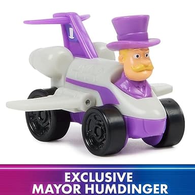 Paw Patrol: The Mighty Movie Toy Vehicle Set- 7 New Cars & Trucks w Exclusive Mayor Humdinger Action Figure-Includes Rubble, Chase, Skye, Zuma, Marshall, Rocky - Image 7