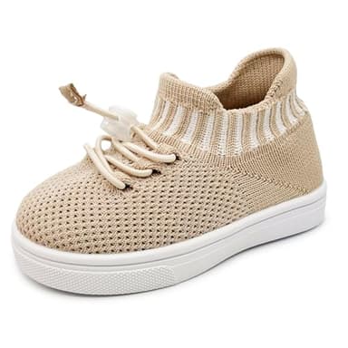 iSusuJo Baby Shoes Boys Girls Barefoot Sock Sneakers Infant First Walking Shoes 6 9 12 15 18 24 Months Camel White Size 12-18 Months Infant - Image 2