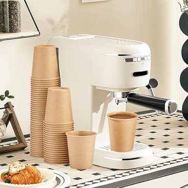 SIUQ 400 Pack 5 oz Kraft Paper Cups, Disposable Bathroom Cups, Mini Mouthwash Cups, Hot/Cold Beverage Drinking Cup for Home, Store, Travel, Events (Brown) - Image 4