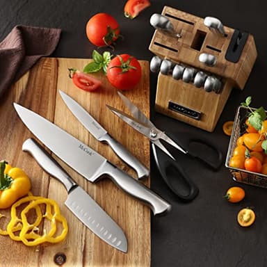 McCook® Knife Sets,German Stainless Steel Knife Block Sets with Built-in Sharpener - Image 6
