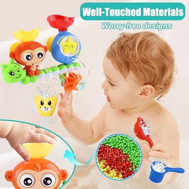 Bath Toys for Kids Ages 1-3 Toddler Bath Toys for Babies 1 2 3 Year Old Boys Girls Water Bathing Tub Toy for 12 18 Months Infant with Cups - Image 4