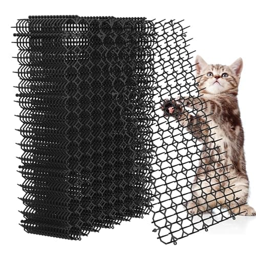 Hmyomina 16 x 8 Inch Scat Mat for Cats, 10 Pack Cat Scat Mat with Spikes - Deterrent Mat for Cats and Dogs - Cat Deterrent Outdoor & Indoor - Image 1