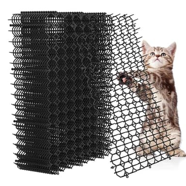 Hmyomina 16 x 8 Inch Scat Mat for Cats, 10 Pack Cat Scat Mat with Spikes - Deterrent Mat for Cats and Dogs - Cat Deterrent Outdoor & Indoor - Image 1