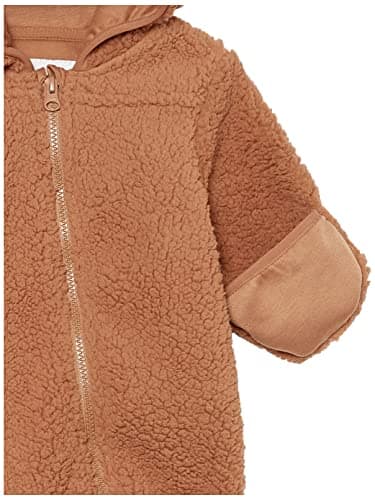 Amazon Essentials Unisex Babies' Sherpa Fleece Bunting Suit, Light Caramel, 24 Months - Image 4