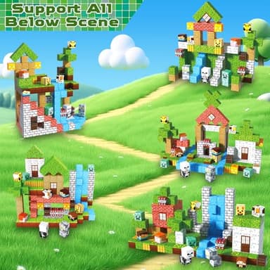 Magnetic Blocks-200PCS Magnetic Building Blocks, Magnets Cubes 2025 Upgraded Stacking Magnets for Kids Forest River Indoor Construction STEM Toys, Christmas Birthday Gifts for Boys & Girls Ages 3+ - Image 3