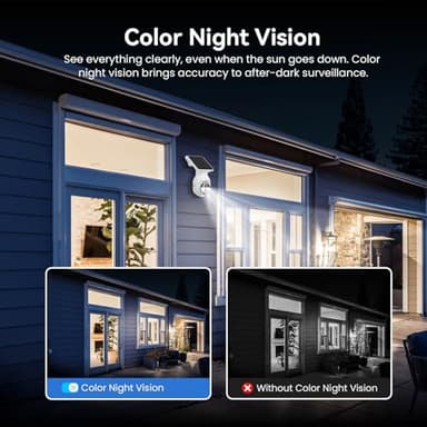 HopeFlex 1080p WiFi Security Camera with Solar Panel, Battery Powered, Pan Tilt, AI Motion Detection, Night Vision, 2-Way Talk, IP65, Cloud Storage (Sold Separately), 2.4GHz WiFi Only - Image 5