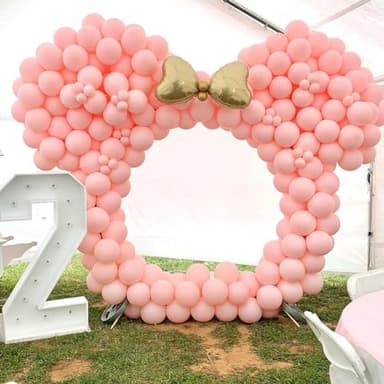 Bezente Pastel Pink Latex Party Balloons - 100 Pack 12 inch Round Helium Light Pink Bridal Pink Balloons for Wedding Bridal Shower Gender Reveal Birthday Party Decoration - Image 7