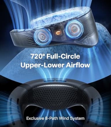 TORRAS COOLiFY Cyber 2025 Flagship AI Neck Air Conditioner, Ultimate Immersive Cooling Portable Neck Fan【No.1 Coolest & Max Cooling Area】 Neck Fans that Blow Cold Air 6000 mah Rechargeable for Gifts - Image 6