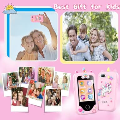 WEOLULI Kids Smart Phone with Dual Camera, Game & Music Player, Toddler Learning Play Toy Cell Phone, Gifts for Girls, Christmas, Birthday, Age 3-10, Light Pink - Image 7