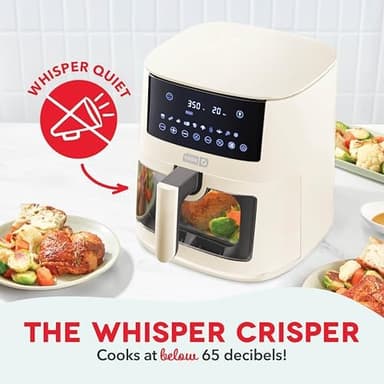 DASH 7qt Clear View Digital Air Fryer - Cream - Image 7