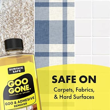 Goo Gone Original Liquid - 8 Ounce - Surface Safe Adhesive Remover Safely Removes Stickers Labels Decals Residue Tape Chewing Gum Grease Tar Crayon Glue - Image 3